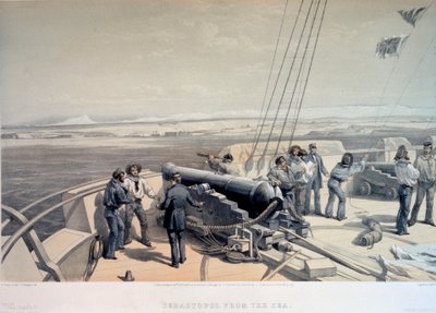 Näkymä Sevastopoliin mereltä, 1855. tekijältä William Simpson