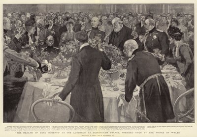 Lord Robertsin terveys Buckinghamin palatsin lounaalla, jota johtaa Walesin prinssi tekijältä William Small