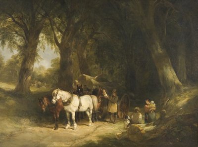 Timber Wagon (öljy kankaalle) tekijältä William Snr. Shayer