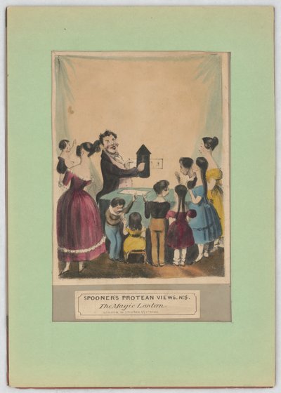 Spoonerin proteaaleja näkemyksiä, ei. 5. Taikalyhty, n. 1838 (käsinvärinen lito) tekijältä William Spooner
