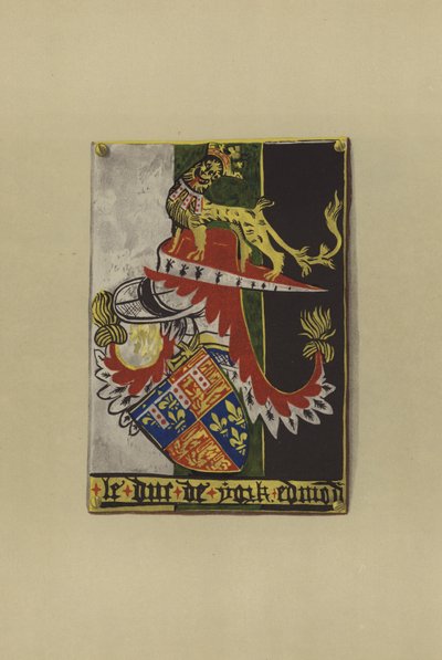 Sir Edmond Plantagenet Langleysta, Cambridgen jaarli ja Yorkin herttua, 1361-1402 (chromolitho) tekijältä William St John Hope