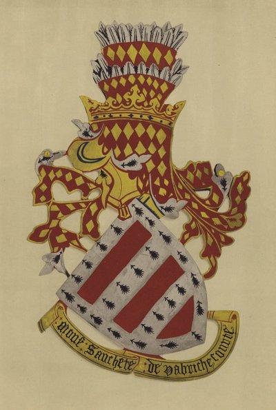 Sir Sanchet Dabrichecourt, 1348-c 1360 (chromolitho) tekijältä William St John Hope