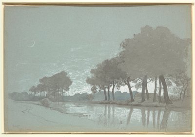 Canal Scene lähellä Brugget, Belgia tekijältä William Stanley Haseltine