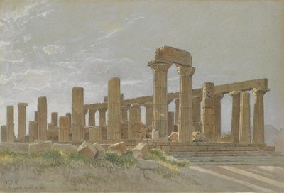Girgenti Juno Lacinian temppeli Agrigentumissa, 1881 tekijältä William Stanley Haseltine