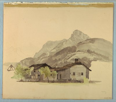 Maisematutkimus, Brunnen, Sveitsi tekijältä William Stanley Haseltine
