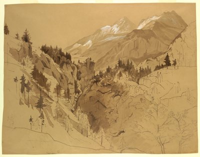 Maisematutkimus, Meiringen, Sveitsi tekijältä William Stanley Haseltine