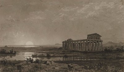 Ceresin temppeli Paestumissa (Athenen temppeli) tekijältä William Stanley Haseltine