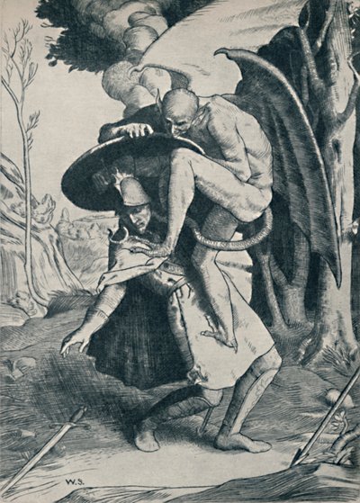 Christian Fighting Apollyon, 1895, 1923 tekijältä William Strang