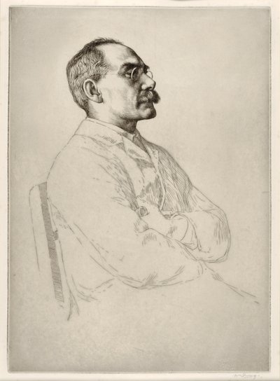 Rudyard Kipling (1865 - 1936), pub. 1898 tekijältä William Strang