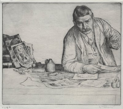Omakuva - Etcher, 1897. tekijältä William Strang