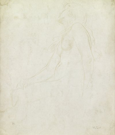 Tutkimus alastonkuvasta (kultapiste paperilla) tekijältä William Strang