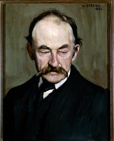 Thomas HARDY , Muotokuva 1893 (öljy paneelille) tekijältä William Strang