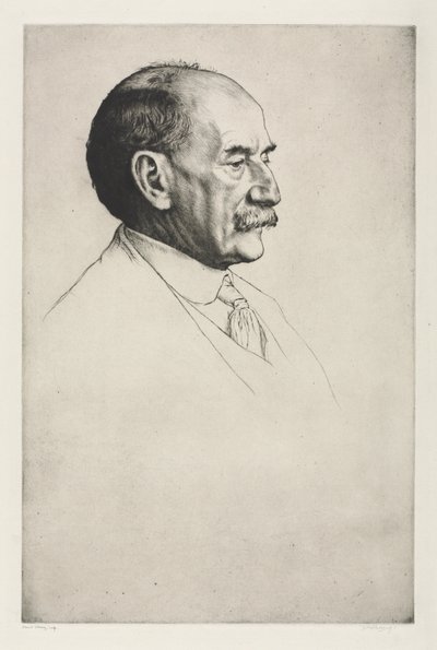 Thomas Hardy, Kasvot oikealle, 1910. tekijältä William Strang