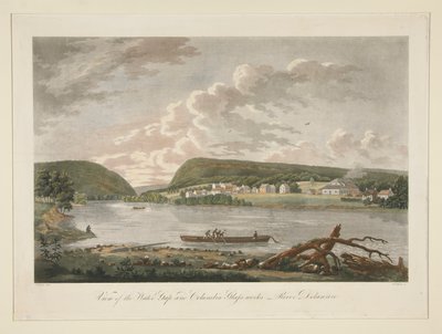 Vista del Water Gap i Columbian Glassworks, River Delawarefinnish tekijältä William Strickland