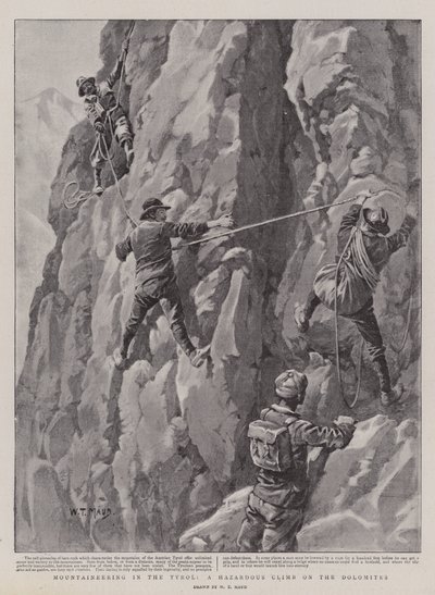 Vuorikiipeily Tirolissa, vaarallinen nousu Dolomiiteilla tekijältä William T. Maud