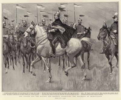Keisari ja kuninkaalliset, Hänen Majesteettinsa tarkastamassa rykmenttiä Shorncliffessa tekijältä William T. Maud