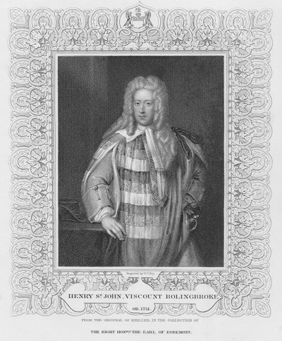 Henry St. Johnin varakreivi Bolingbroken muotokuva tekijältä William Thomas Fry