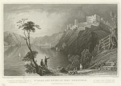 St Goar ja Fort Rheinfelsin rauniot tekijältä William Tombleson