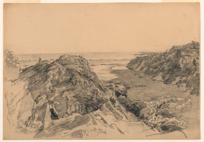 Piirros, Paratiisi ja kiirastuli, Middletown, Rhode Island, n. 1875-80. tekijältä William Trost Richards