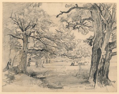 Maisema, Darmstadt tekijältä William Trost Richards