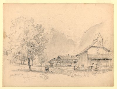 Maisema, Grindelwald, Sveitsi tekijältä William Trost Richards