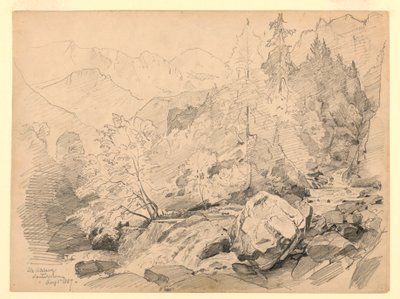 Maisema, Stechelberg, Lauterbrunnen, Sveitsi tekijältä William Trost Richards