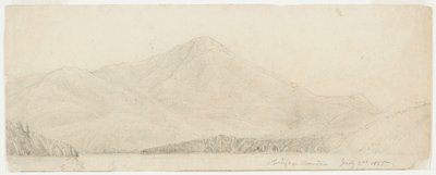 Whiteface Mountain, 1855 (grafiitti kiillotetulla kudospaperilla) tekijältä William Trost Richards