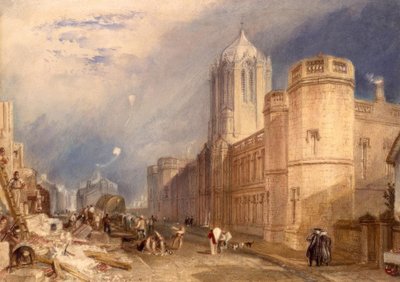 Christ Church College, Oxford tekijältä Joseph Mallord William Turner