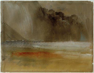 Kasattu ukkospilvi meren ja hiekan yllä tekijältä Joseph Mallord William Turner