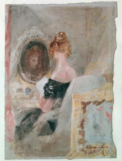 Sisustus Petwoath Housessa: Frau vor dem Spiegel tekijältä Joseph Mallord William Turner