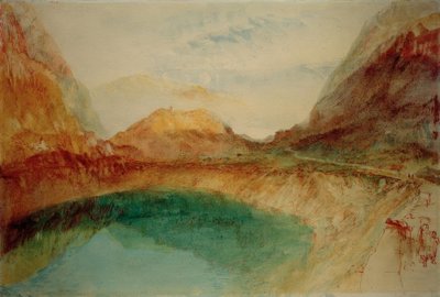 Järvi Sveitsin vuoristossa tekijältä Joseph Mallord William Turner