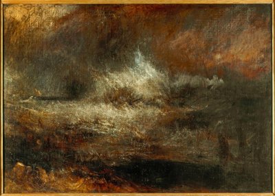 Myrskyinen meri ja palava hylky tekijältä Joseph Mallord William Turner