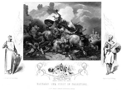 Kuningas Richard I 1157-119 Jaffan taistelussa 1192. tekijältä William Turner Davey