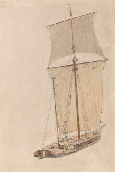 "Ystävä"-purjelaiva Upton-on-Severnissä tekijältä William Turner of Oxford