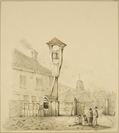 Telakka Harfordin sillan ja Bathurst Basinin välillä, n. 1830 (kynä ja akvarelli paperille) tekijältä William W. Wheatley
