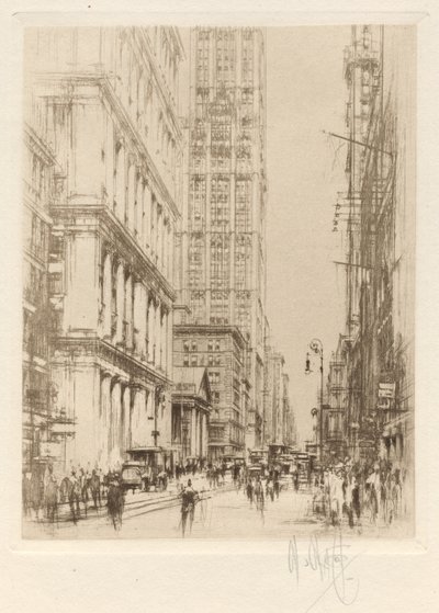 Lower Broadway, New Yorkin keskusta tekijältä William Walcot