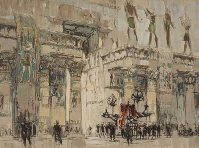 Mahdollisesti versio kirjasta Visit to the Temple of Isis, 1916 (öljy etsaus paperille) tekijältä William Walcot