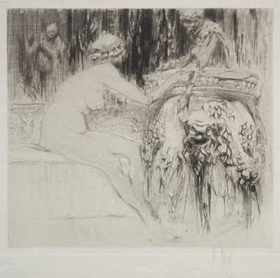 Bacchante ja nuori faun tekijältä William Walcot