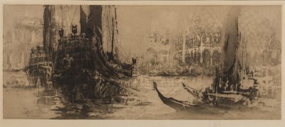 Venetsialainen capriccio (etsaus ja akvatinta) tekijältä William Walcot