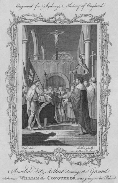 Anselm Fitz Arthur vaati maan, jonne William Valloittaja haudattiin, 1773. tekijältä William Walker