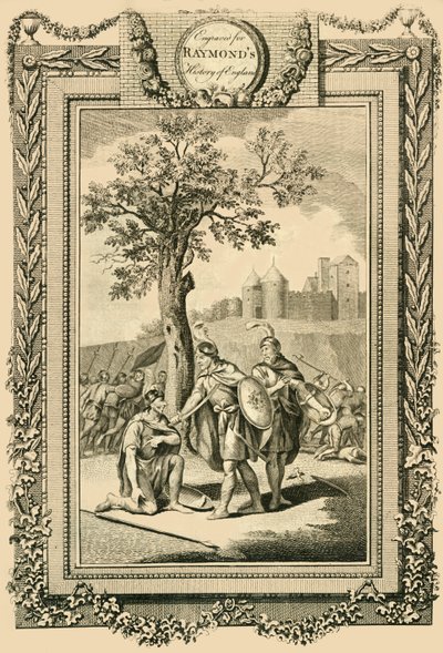 Kuningas Athelstan pelastaa isänsä, Edward vanhimman, hengen..., vuodelta 1786. tekijältä William Walker