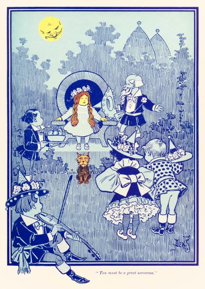 ?Sinun täytyy olla suuri velho.? The Wonderful Wizard of Oz? kirjoittanut L. Frank Baum tekijältä William Wallace Denslow