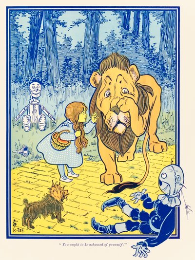 ?Sinun pitäisi hävetä itseään!? The Wonderful Wizard of Oz? kirjoittanut L. Frank Baum tekijältä William Wallace Denslow