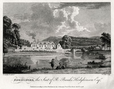 Edwinsford, R Banks Hodgkinson Esqin kotipaikka, Carmarthenshire, 1776 tekijältä William Watts