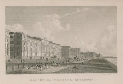 Yleisnäkymä Brunswick Terracesta Brightonissa tekijältä William Westall