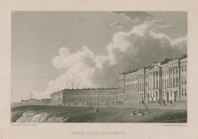 Kemp Townin yleisnäkymä Brightonissa tekijältä William Westall