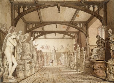 Sculpture Gallery in the Examination Schools, Oxford, 1813 tekijältä William Westall