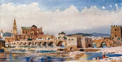 Cordoba, silta (väri litho) tekijältä William Wiehe Collins