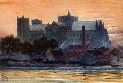 Ripon, la catedral (litografia de color) finlandès tekijältä William Wiehe Collins