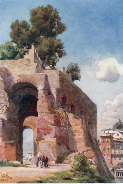 Rooma. Palatinuksella (väri litho) tekijältä William Wiehe Collins